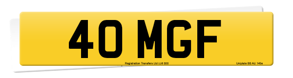 Registration number 40 MGF